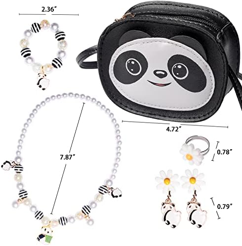 Presentes de panda para meninas, bolsa de panda para crianças, bolsas de panda para crianças, acessórios de
