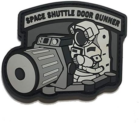 O pvc/borracha space space shuttle portle gunner patch combate o exército moral remendo