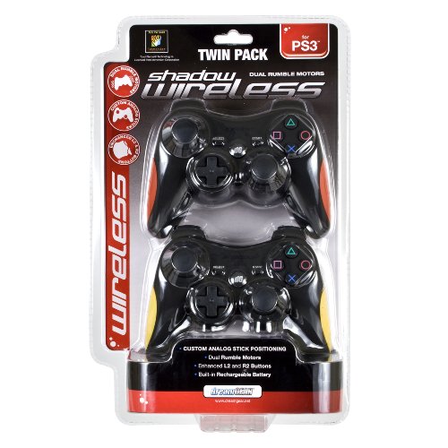 Shadow Wireless Controller com Rumble Twin Pack - PlayStation 3