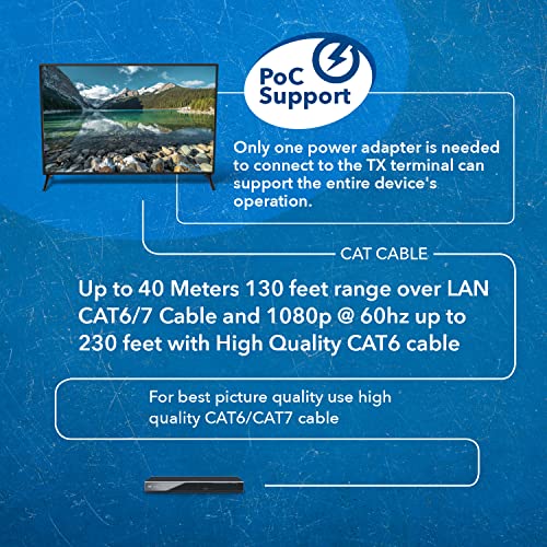 Orei 4k 60Hz HDMI sobre Ethernet Extender Hdbaset, Balun Completo 18Gbps 4: 4: 4 sobre o gato 5/6/7