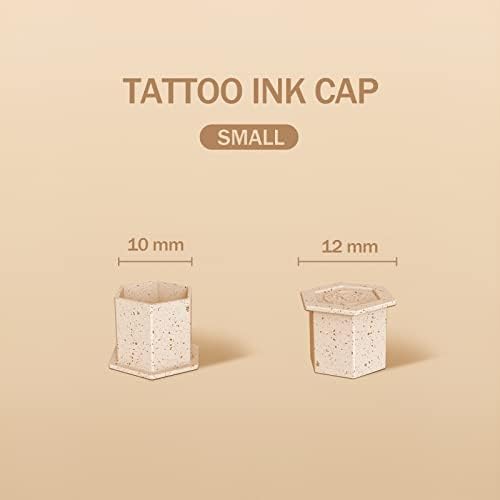 Tampa de tinta de tatuagem eztat2 pequeno 10mm - 200pcs biodegradáveis ​​descartáveis ​​e ecologicamente