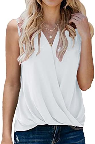 Mulheres Plain assimétricas tops Tops T camisetas sem mangas vneck spandex outono tops 2023 roupas