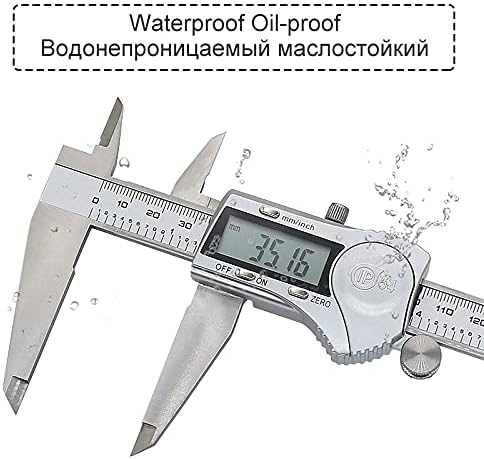 Slnfxc pinça de aço inoxidável IP54 Propertício à prova d'água Digital Vernier Altura de altura da