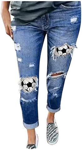 Calça jeans Tamanho Mulheres jeans atléticos da moda com bolsos esticados com zíper folggy de calça de jeans