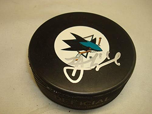 James Sheppard contratou o San Jose Sharks Hockey Puck autografado 1b - Pucks autografados da NHL