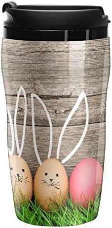 Ovo de Páscoa colorido coelho fofo coelho de café claro xícaras de café reutilizável bebida de água com parede