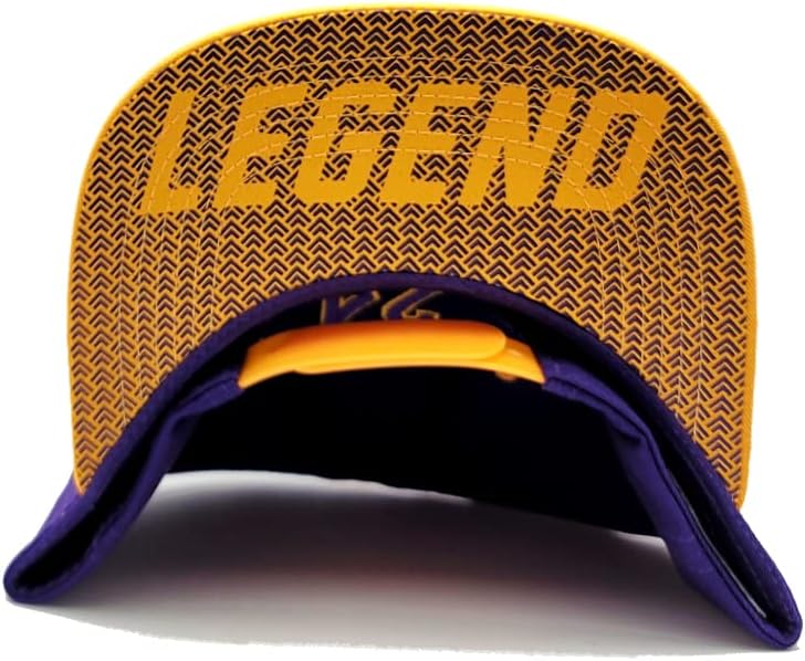 LOS ANGELES NOVA LENDA DE TOPO Nível empilhado Kobe 24 Mamba Purple Gold Gold Snapback Hat Bap Cap