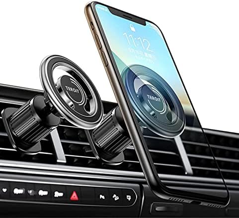 Teroit MagSafe Mount para iPhone - 360 ° ROTAÇÃO DO TELEFONE MAGNÉTICO FORTE para o painel de ventilação do carro