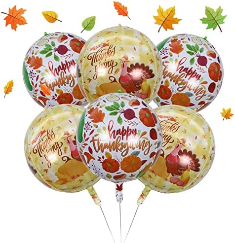 Balões de outono da folha de ação de graças para decorações de festas de ação de graças, 22 polegadas Mylar