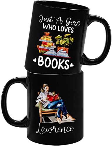 Apenas uma garota que adora canecas de café livros, presente personalizado para amante de livros,