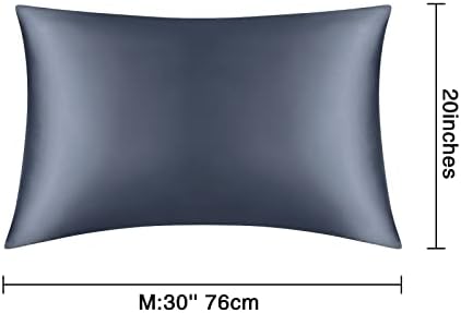 Conjunto de Yastouay de 2 capas de travesseiro de cetim Passagem de seda queen size com fechamento de envelope