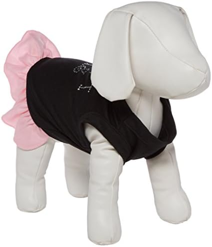 Mirage Pet Products me adota vestidos de estimação de 12 polegadas, médio, preto com rosa