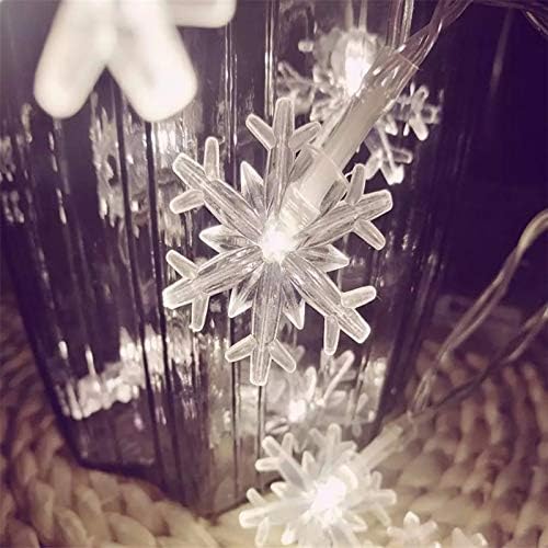 Wiwf0m 5m 50LED Christmas Snowflake Lights Decorações decoração de fadas de inverno