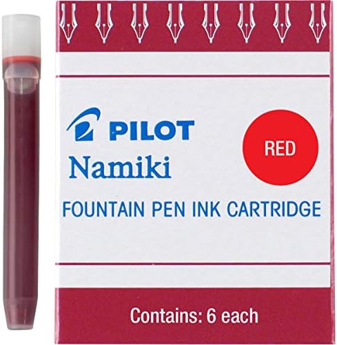 Piloto namiki ic50 tinta de caneta cartuchos, vermelho, 6-pacote