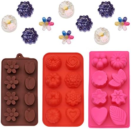 3pcs flor Silicone Soap Sopa Soop Moldes fundindo moldes de chocolate fondant Candy Sobessert Sets