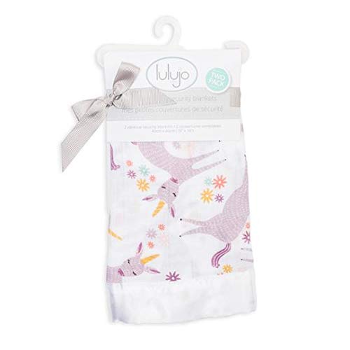 Lulujo Baby Security Lovey Cobertores | UNISSISEX Muslina de algodão respirável mais suave Colotor