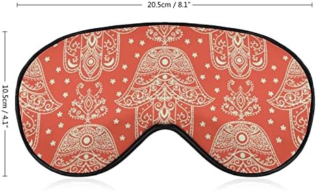 Boho Hamsa Máscara para os olhos com alça ajustável para homens e mulheres noite de viagem para