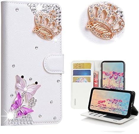Estojo de stenes iphone xs - elegante - 3D Made Bling Bling Crystal Butterfly Mermaid carteira