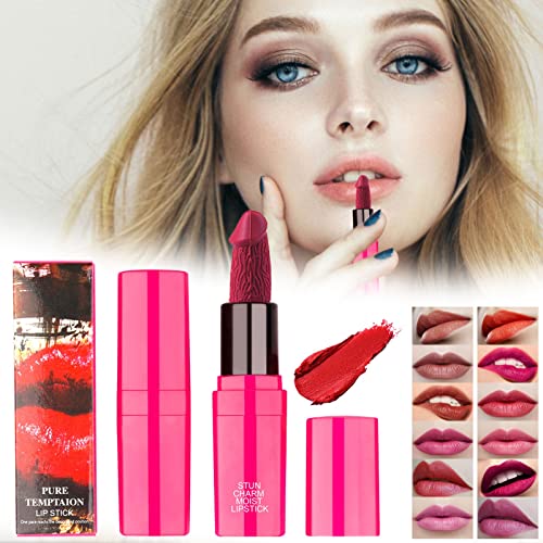 Shangha Beauty Creative Styling Cabeça de cogumelo Matte Lipstick, Cosmetics Lipstick