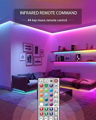 Luzes de tira LED de Nozaya para quarto - 120 pés, Music Sync Color Alwork