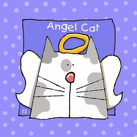 3drose fl_36659_1 anjo cinza bi cor gato de desenho animado