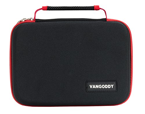Caixa de transporte de concha dura preta de Vangoddy Red Adequada para Nintendo 2DS / 3DS / 3DS XL + Bomos de