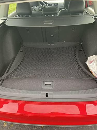 Rede de carga de porta -malas - veículo específico feito e encaixado para Volkswagen Golf Sportwagen 2010-2020 - Organizador de armazenamento de malha elástica - Acessórios premium - Rede de bagagem de carga de tronco para golfe Sportwagen