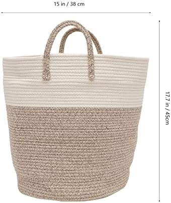 Solustre Blanket Basket Cestor Casquete de armazenamento de roupas sujas cestas de cesto de algodão Linhas de