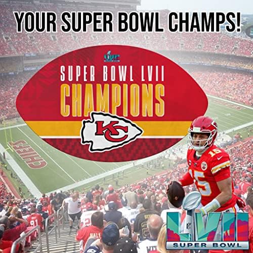 Super Bowl LVII Campeões Kansas City Chiefs 2023 Pennant em forma de futebol- banner de parede de