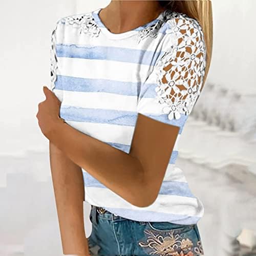 Tops femininos de tamanho grande e moderno crochê de renda curta camisas de manga curta moda roupas casuais blusas