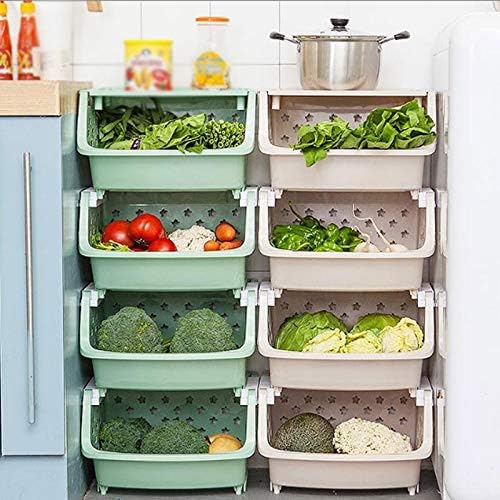 Rack de armazenamento de cozinha piso de cozinha piso de camada de camada multi-camada Frutas e vegetais