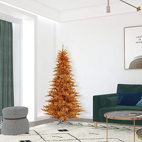 Vickerman 6.5 'Copper Fir Artificial Christmas Tree, Warm White Dura -iluminada luz LED - árvore de Natal
