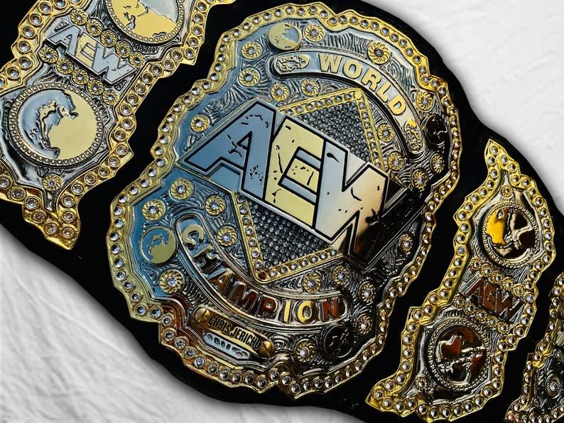 Aew World Championship Belt - Cinturão de Wrestling do Campeonato dos Pesos Pesados ​​- Cinturão - Cinturão do