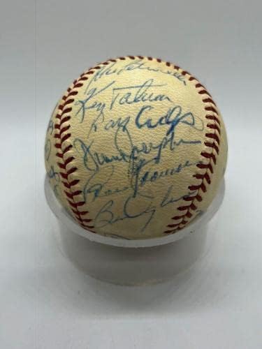 1972 Boston Red Sox Carl Yastrzemski Fisk Team assinou OMLB Baseball PSA DNA - Bolalls autografados