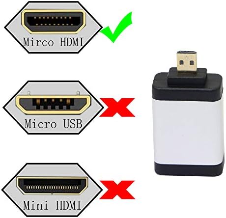 Micro HDMI para HDMI Adaptador 2-Pack Micro HDMI Male para HDMI Feminino 4KX2K Adaptador banhado a ouro