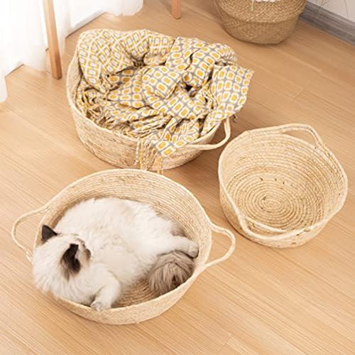 Zerodeko cesta de cesta de gato cesta de cães cão cão cesta cesta cesta de vime Cama de gato de gato tecido casas