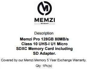 MEMZI PRO 128GB CLASS 10 80MB/S MICRO SDXC MEMÓRIA CARTÃO COM ADAPTER SD para câmeras digitais de impressão