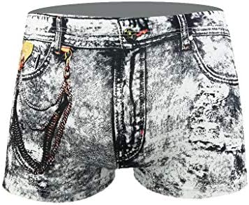 BMISEGM Mens Boxers Roupa íntima Impressa jeans cuecas Fashion Fashion Fantas masculinas Surmas de bolso sexy shorts