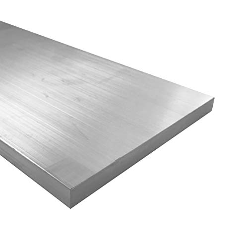 Barra plana de alumínio de 1/2 x 8, placa 6061, 1 polegada de comprimento, estoque de moinho T6511