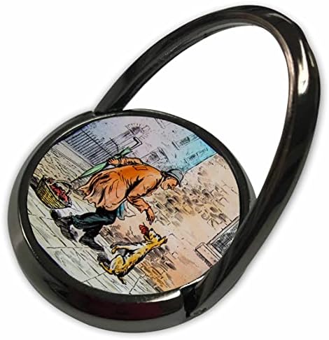 3drose Magic lantern slide sem assalto desenho animado vitoriano cão engraçado - anéis de telefone