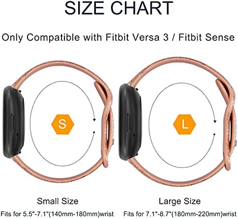 Bandas esportivas de abeto compatíveis com faixas Fitbit Versa 3 Bandas/Fitbit Sense, clássicas pulseiras