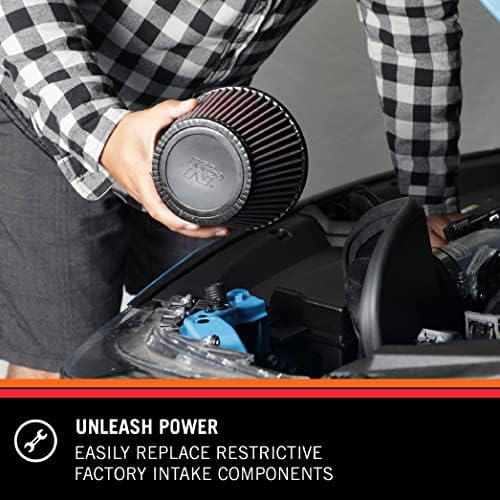Filtro de ar de pinça universal de K&N: Alto desempenho, premium, lavável, filtro do motor de substituição: diâmetro