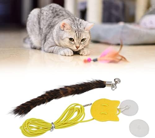 Jiawu Gato pendurado brinquedo, Bell Elastic Cord Alieve Brinquedo de gato pendurado no tédio para animais