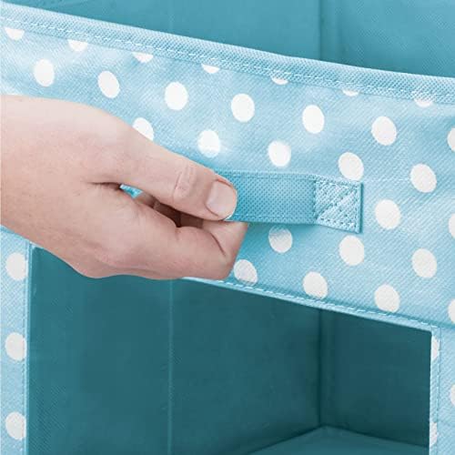 Mdesign Fabric Nursery/Playroom Closet Storage Organizer Bin Box, maçaneta/janela frontal para mobiliário