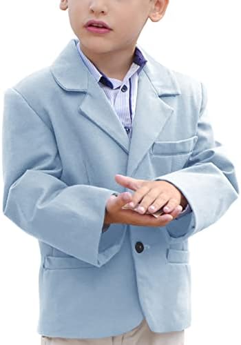 Jackets de blazer casual dos meninos de dois botões de fechamento de casacos de moda ternos de terno com