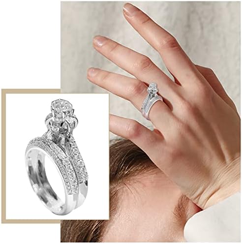 Anéis de casamento e noivado Ringcan -Kle Day Ring Rose Diamond Luxury Ring Ring Diamond Diamond Valentine's