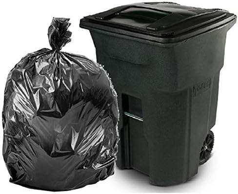 [65 galões] - Black -Large - Sacos de lixo, latas de lata de lata de tamanho grande extra enorme, sacos de lixo