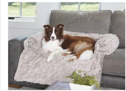 Capa de sofá macia de luxo para cães, cobertor de animais de estimação de pele falsa para sofá, cama calmante