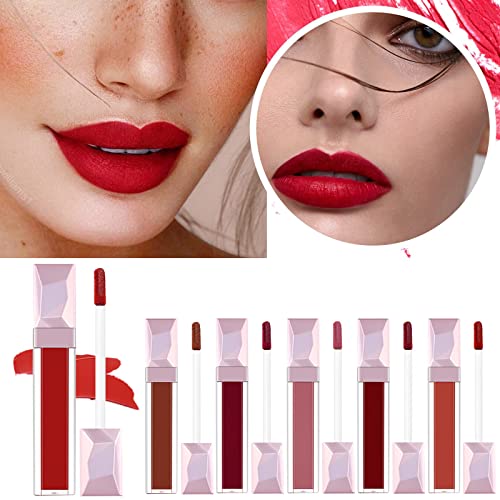 Dbylxmn Lipstick Lip Glaze Velvet Mist Lip Gloss Hidratante Não seco Lipstick Color Renderização Non Stick