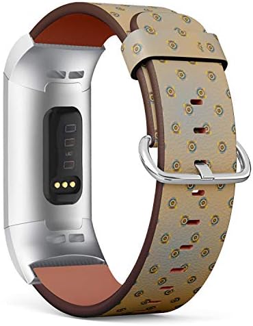 Compatível com Fitbit Charge 4, Charge 3, Charge 3 SE - Substituição de pulseira de pulseira de pulseira de pulseira de pulseira para homens e mulheres - design de padrões em mosaico